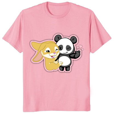 Panda t shirt couple discount